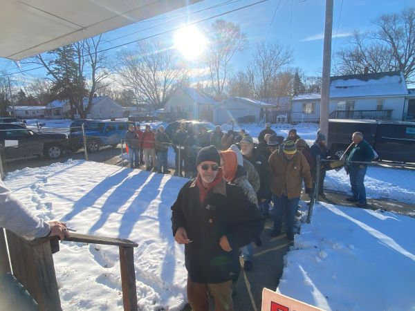 Winter buyers in line.