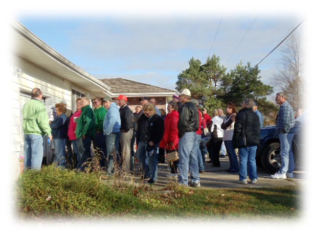 Winter buyers in line.